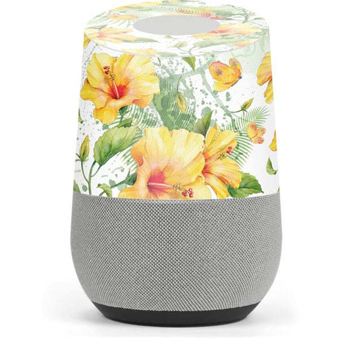 Yellow Hibiscus Google Home Skin